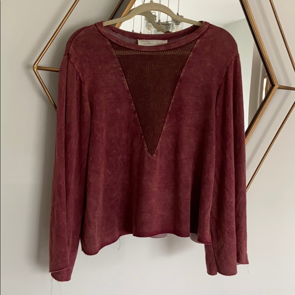 Maroon v neck Gypsy Top